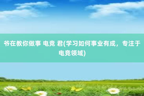 爷在教你做事 电竞 君(学习如何事业有成，专注于电竞领域)