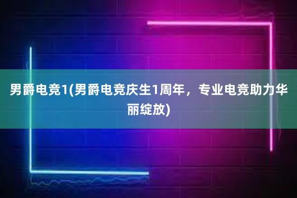 男爵电竞1(男爵电竞庆生1周年，专业电竞助力华丽绽放)