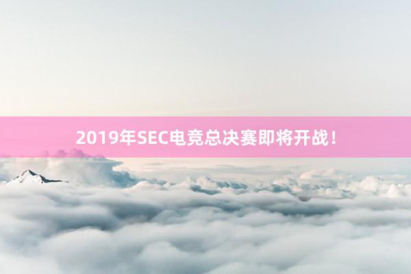 2019年SEC电竞总决赛即将开战！