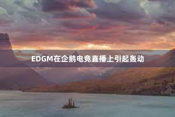 EDGM在企鹅电竞直播上引起轰动