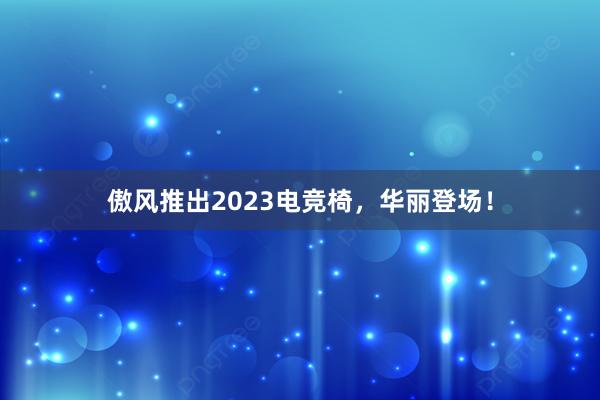 傲风推出2023电竞椅，华丽登场！