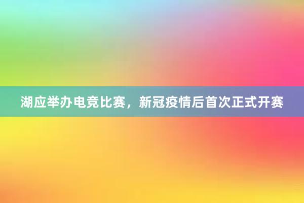 湖应举办电竞比赛，新冠疫情后首次正式开赛