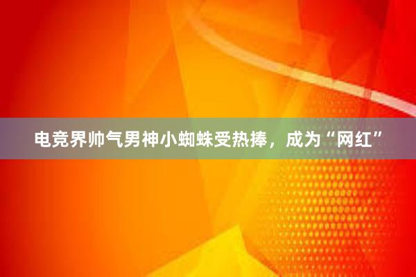 电竞界帅气男神小蜘蛛受热捧，成为“网红”